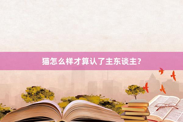 猫怎么样才算认了主东谈主？