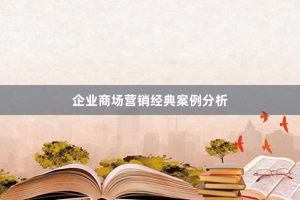 企业商场营销经典案例分析
